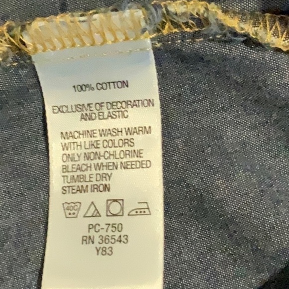 Izod Chambray Pearl Snap Tunic - EUC - Picture 5 of 5